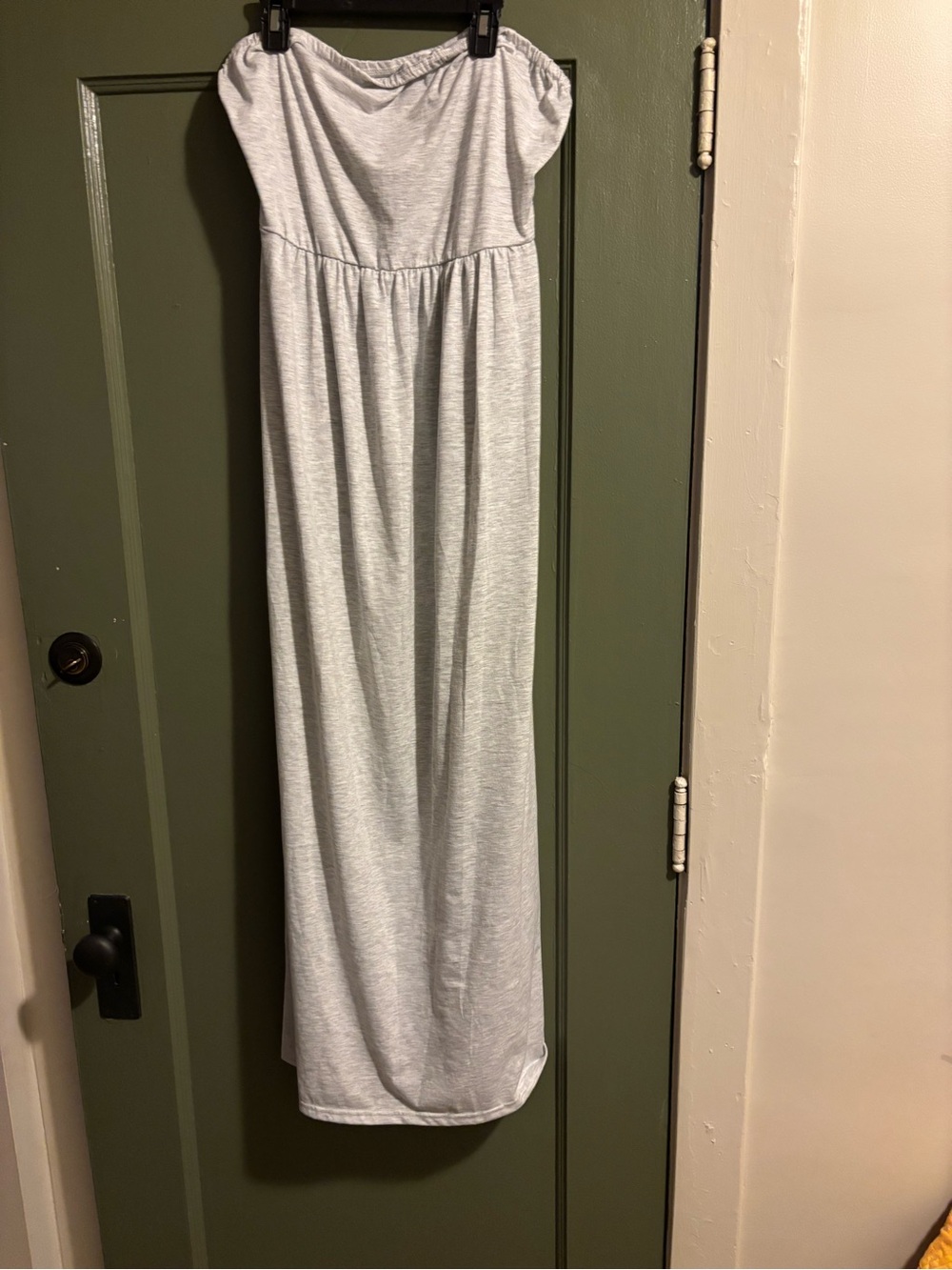 Women’s Strapless Maxi Sleep Dress - Light Gray